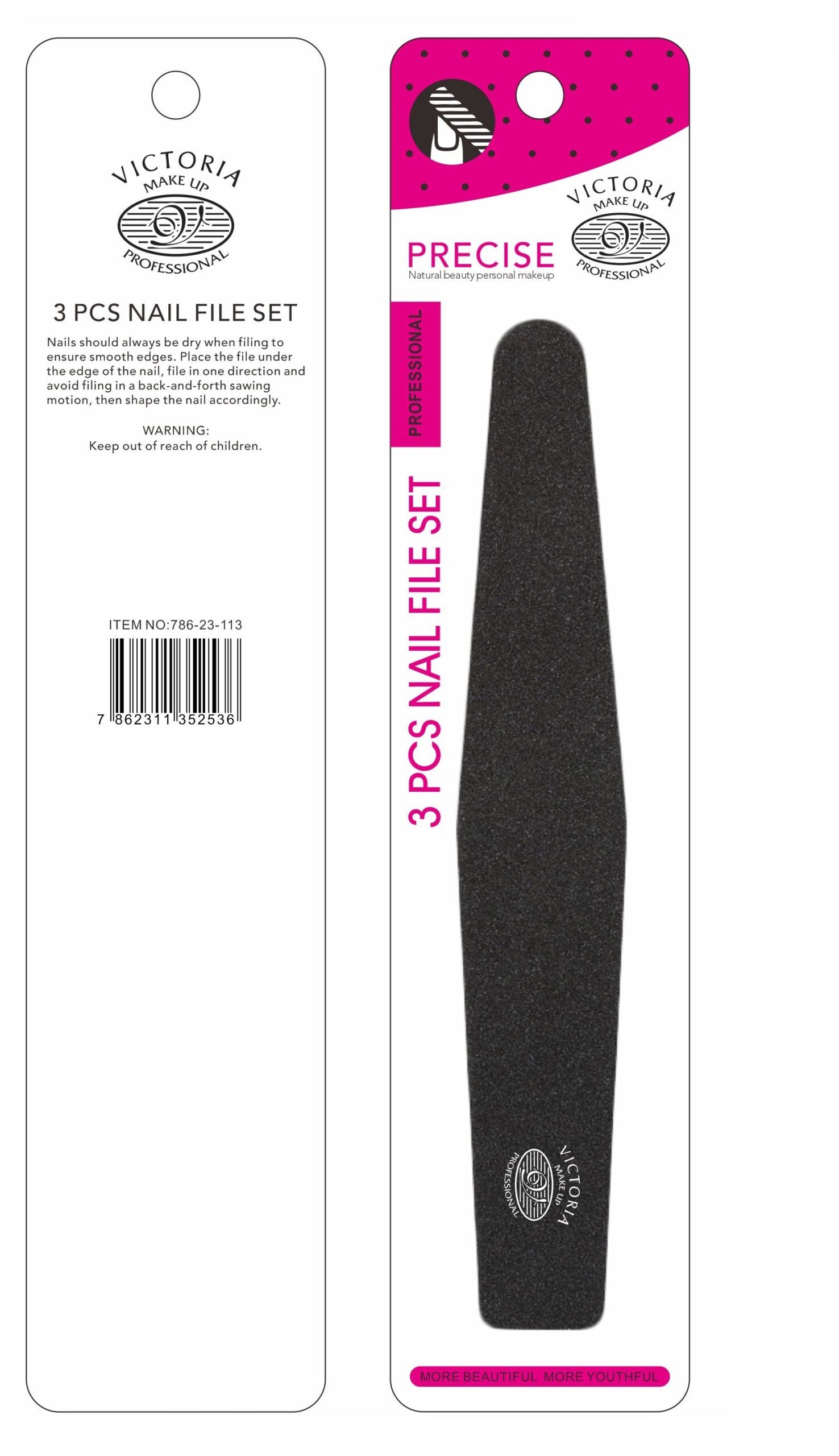Victoria Nail File -3pcs Set