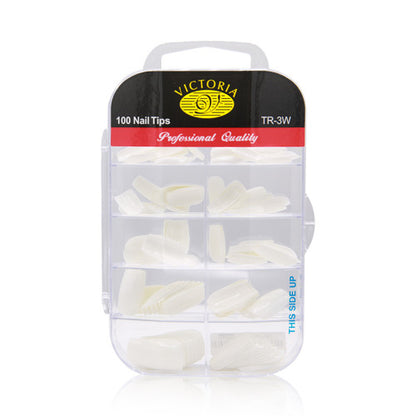 VICTORIA 100Pcs Nail Tip New { Korea }