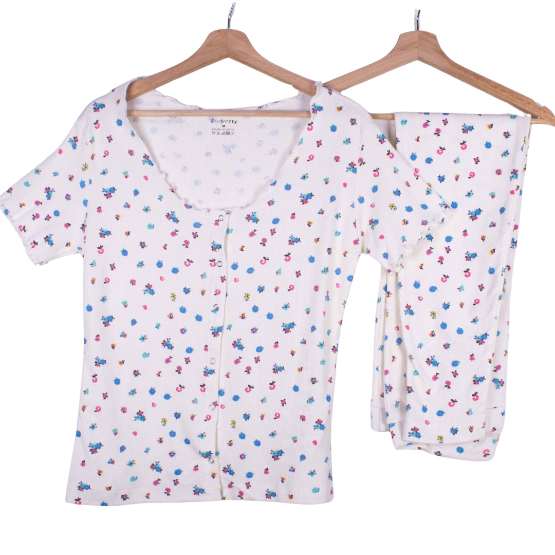 White Ditsy Floral Set