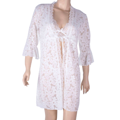 Leya White 3-Piece Lace Lingerie Set