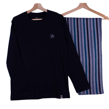 Midnight Navy Blue Stripe