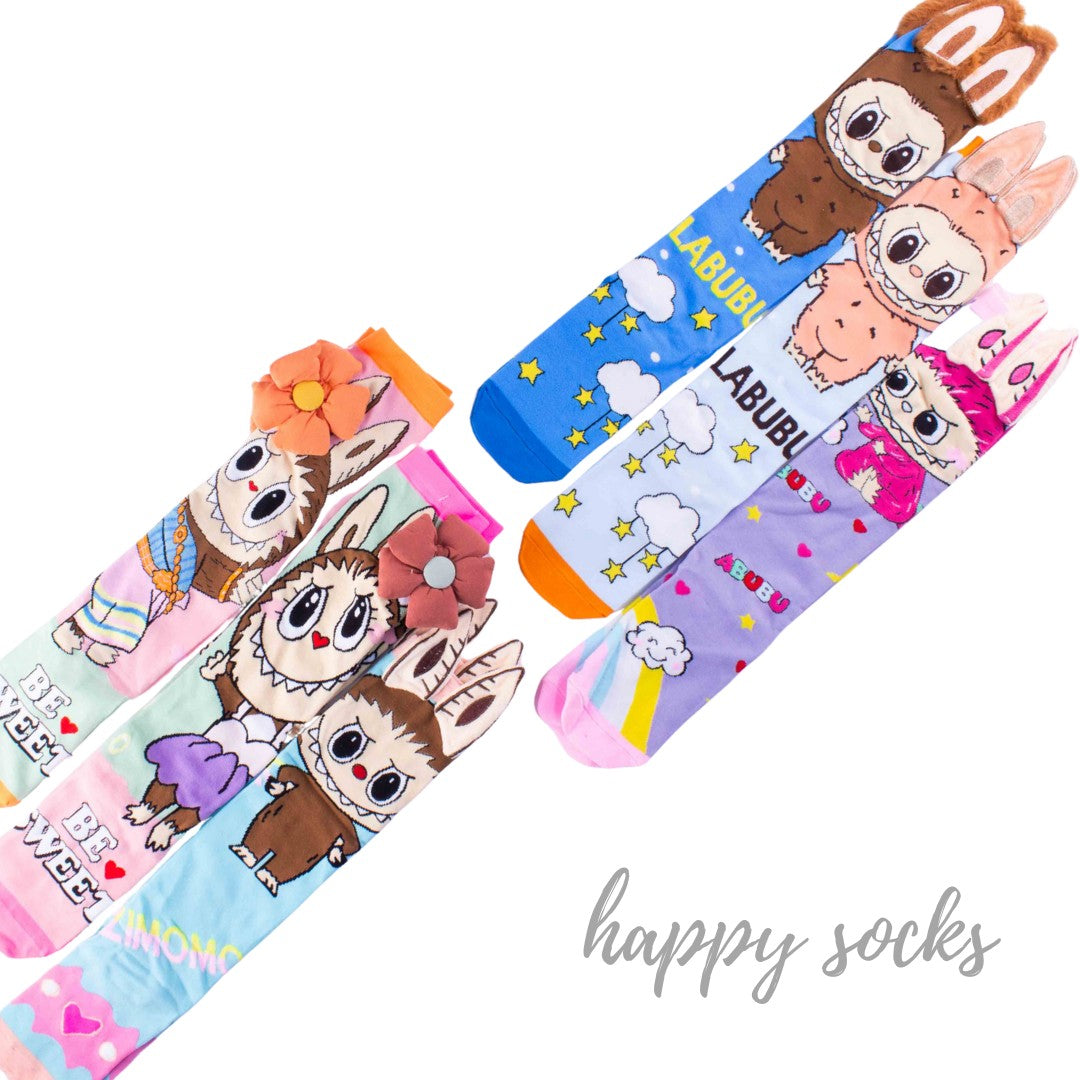 Starlight Blue Labubu - 3D Adorable Cotton Socks