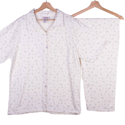Soft Cotton Green Florals