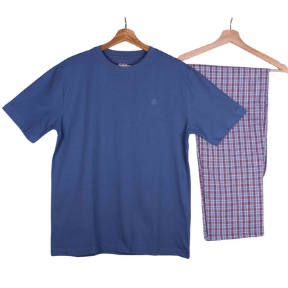 Denim Red Micro Gingham Check