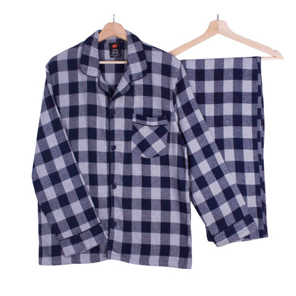 Grey Navy Buffalo Check