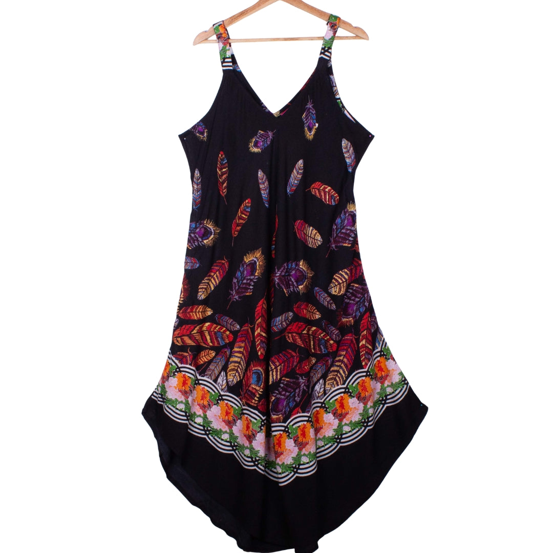 Midnight Featherfall Dress (Soft Cotton)