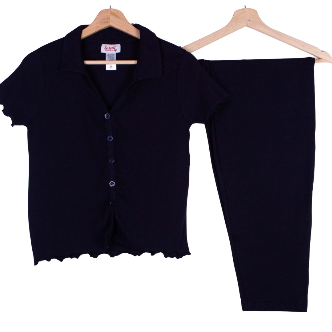 Classy Noir Frill Set