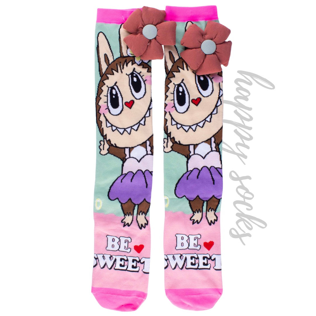 Daydream Frock Labubu - 3D Adorable Cotton Socks