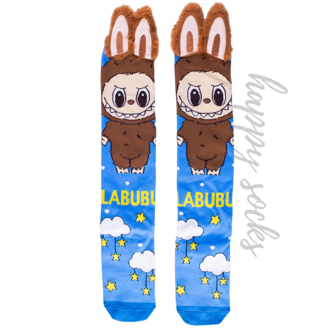 Starlight Blue Labubu - 3D Adorable Cotton Socks