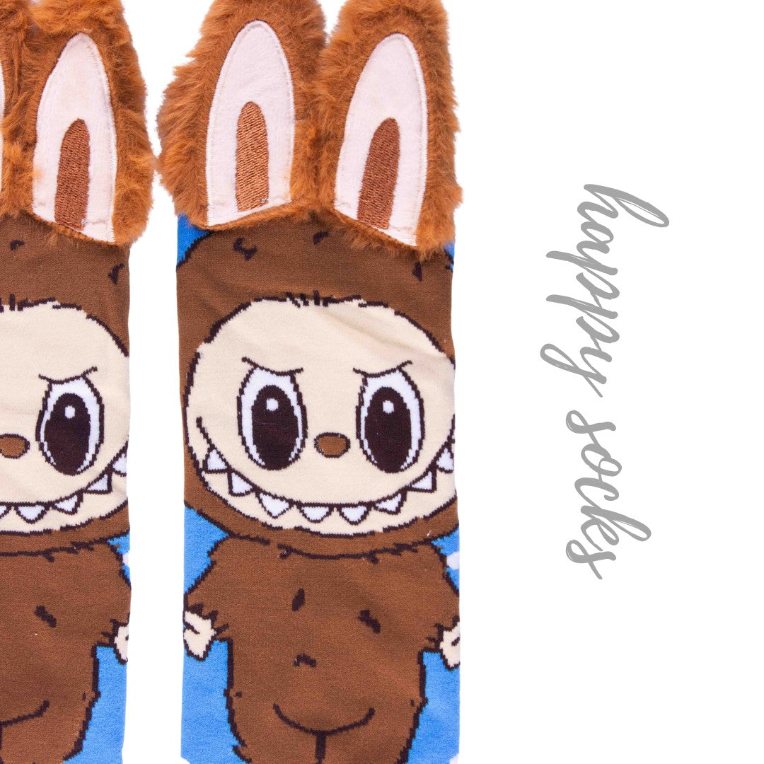Starlight Blue Labubu - 3D Adorable Cotton Socks