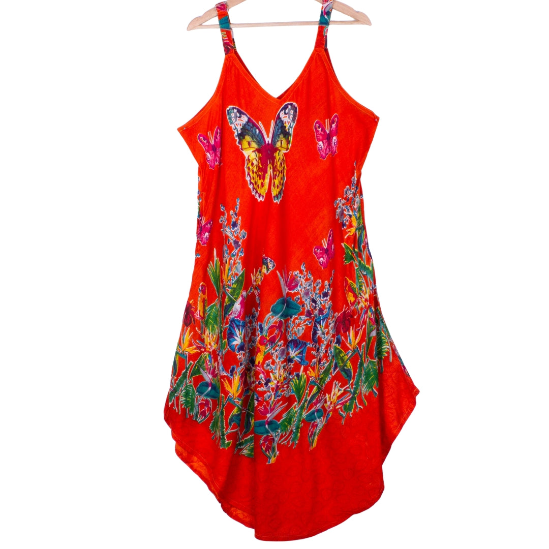 Vibrant Butterfly Dress (Soft Cotton)