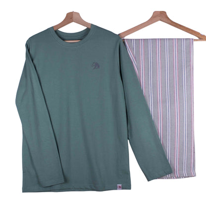 Sage Green Pastel Pinstripe