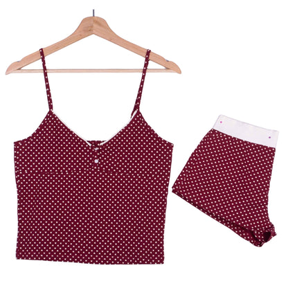 Burgundy Mini Hearts