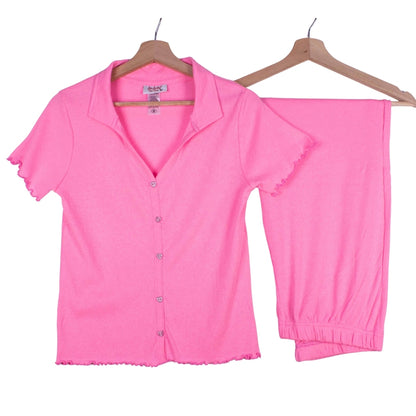 Bubblegum Ribbed Ruffles