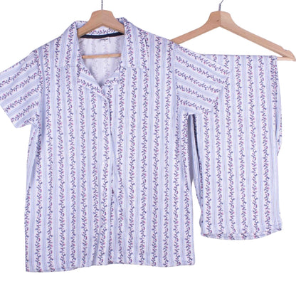 Lavender Vine Stripes
