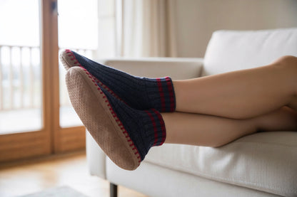 Midnight Ember Knit Sock Booties