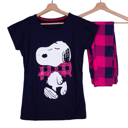 Snoopy Plaid Bow Tights