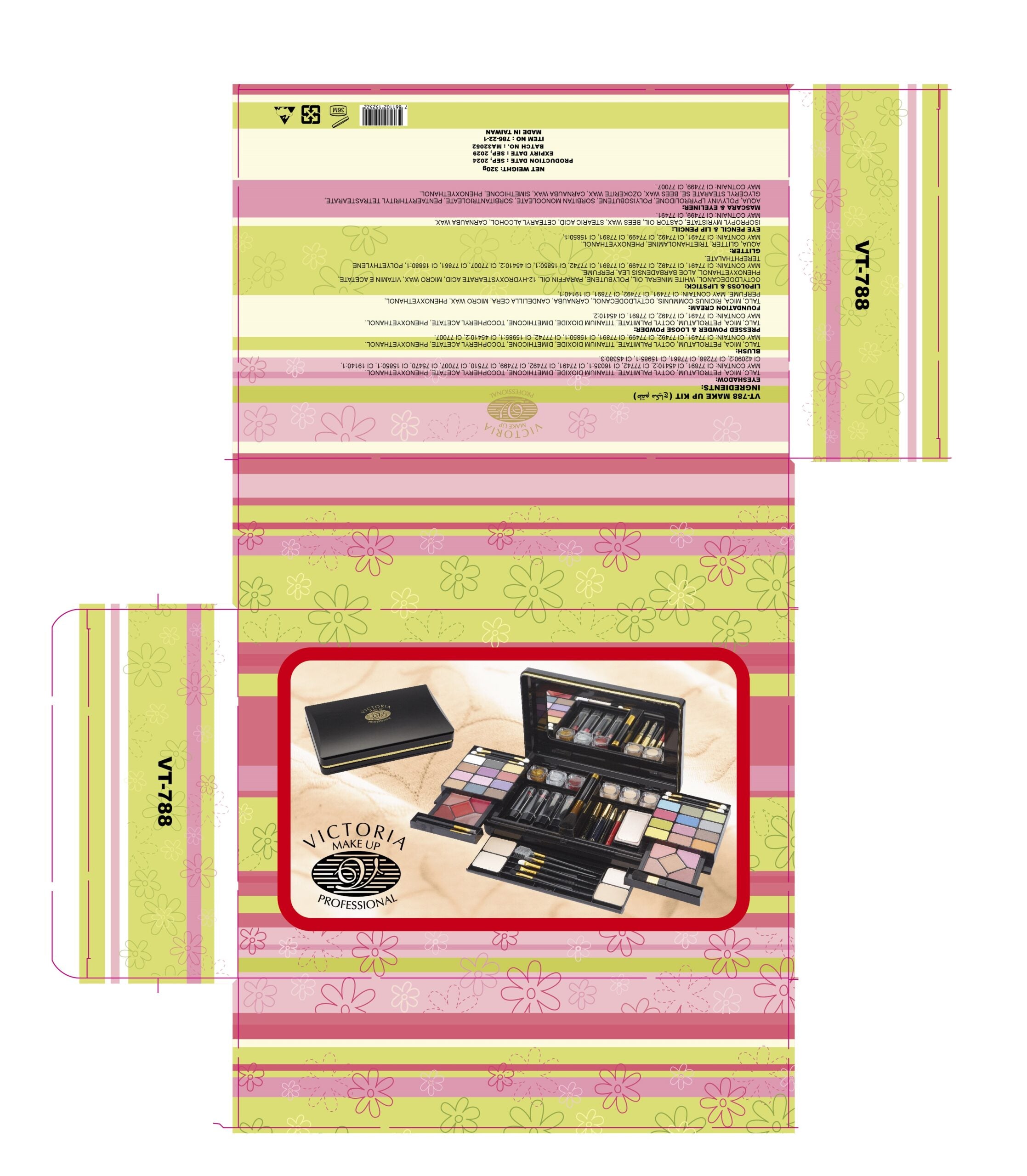 Makeup Kit VT-788 (Black)
