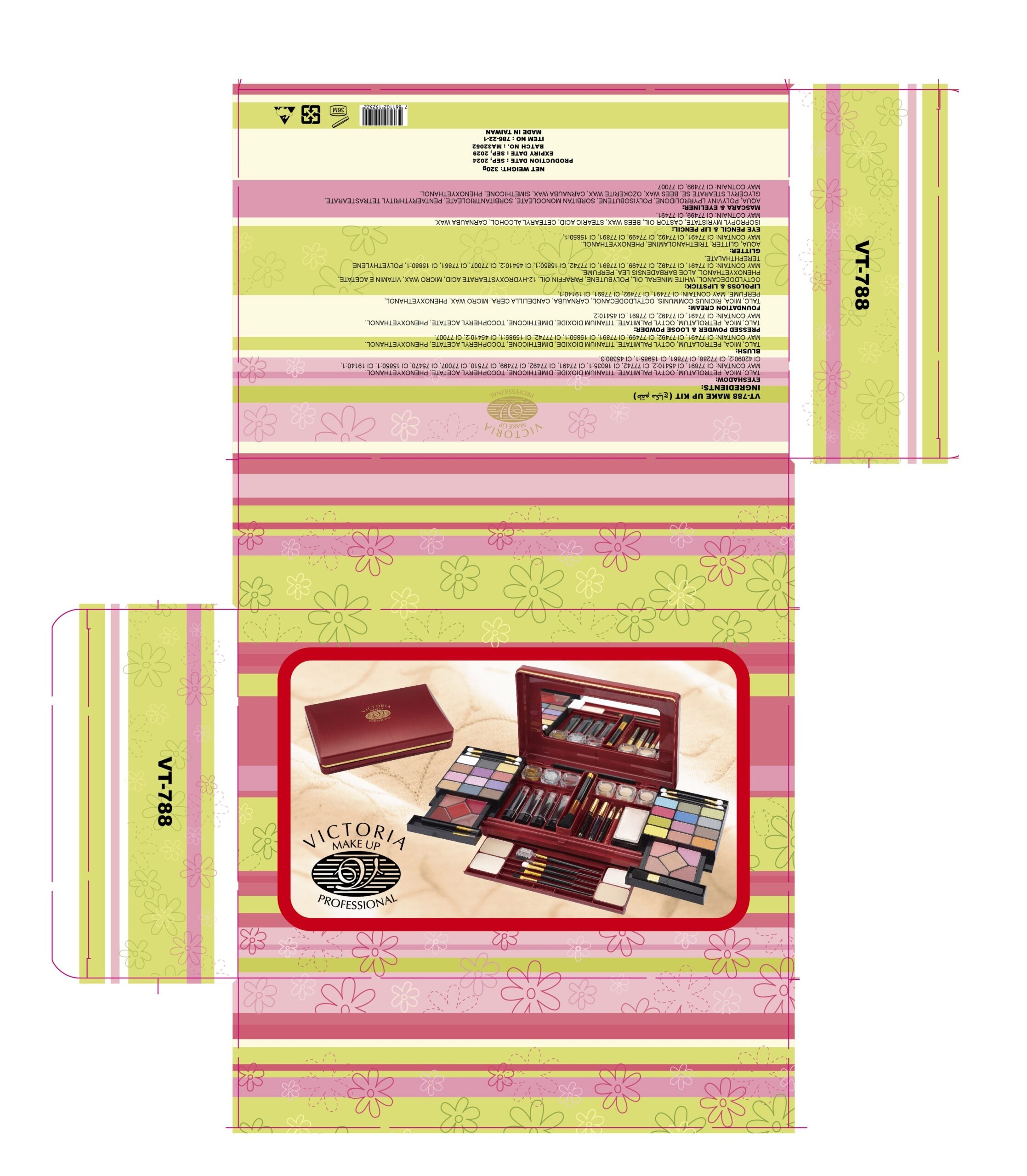 Makeup Kit VT-788 (Red)