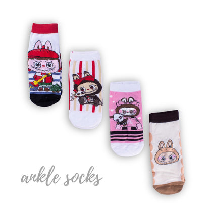 Blush Labubu (Ankle socks)